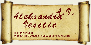 Aleksandra Veselić vizit kartica